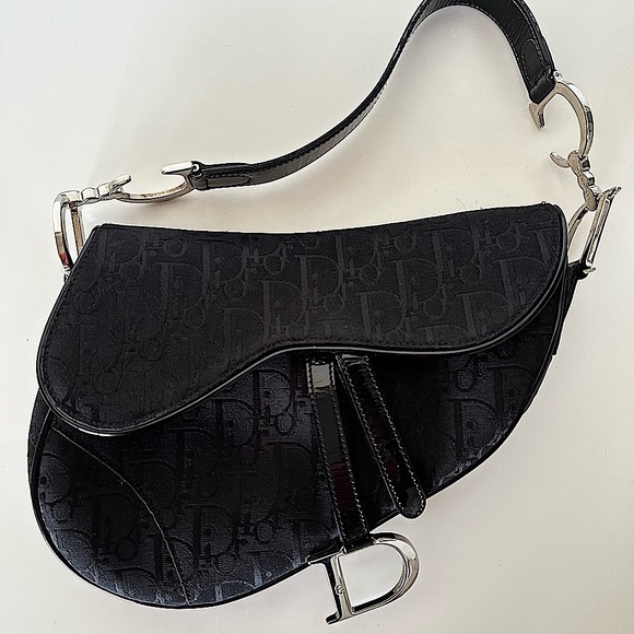 Dior Handbags - RARE Authentic DIOR Diorissimo vintage Black saddle bag.